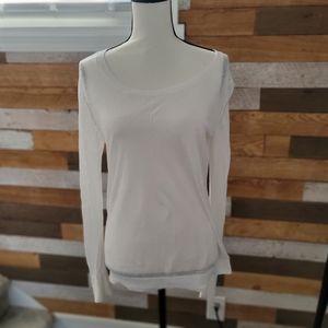 TOMMY BAHAMA Women's Small Long Sleeve Sheer White Sweater